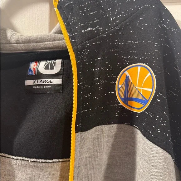 Men's NBA Golden State Warriors Hoodie Jacket XL - Picture 3 of 4